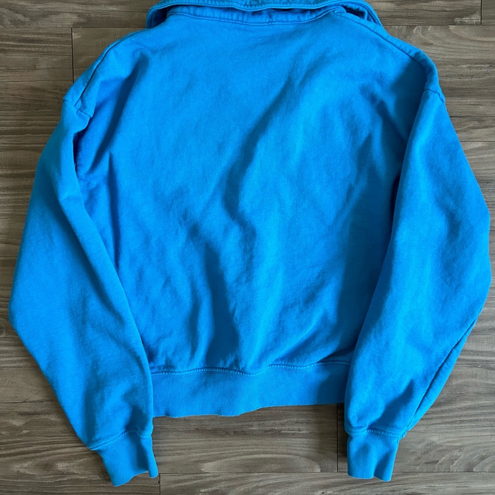 Sporty & Rich Blue Pullover Collared Sweater - Picture 3 of 3
